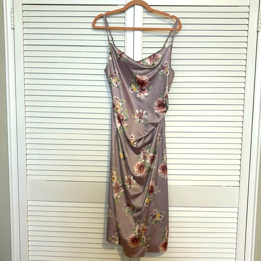 Inmod purple floral midi dress